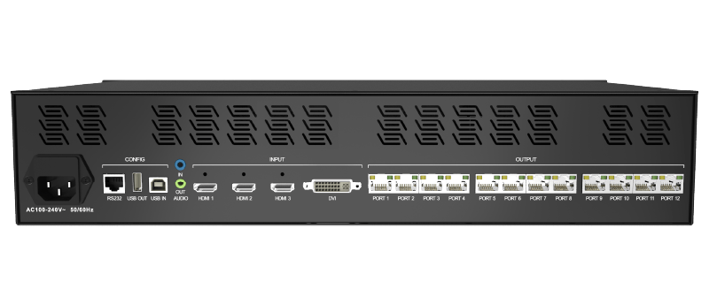 Colorlight製品 「X12」の背面の機材画像