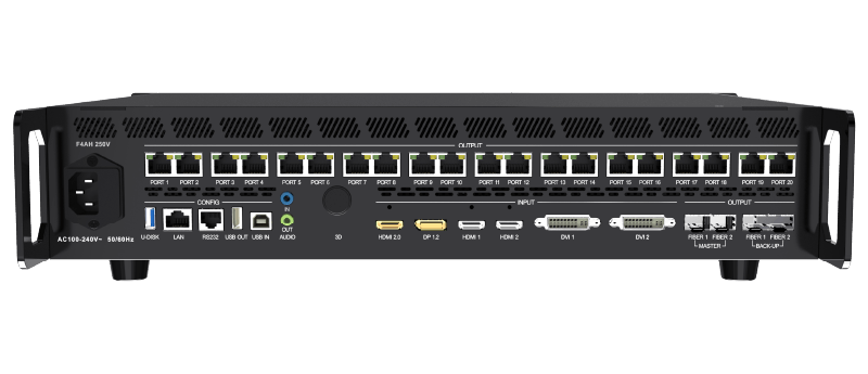 Colorlight製品 「X20m」の背面の機材画像