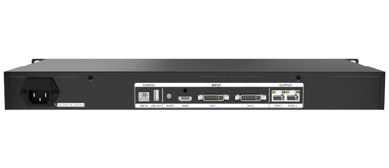 Colorlight製品 「X2s」の背面の機材画像