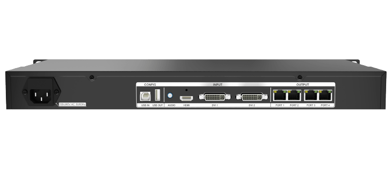 Colorlight製品 「X4s」の背面の機材画像
