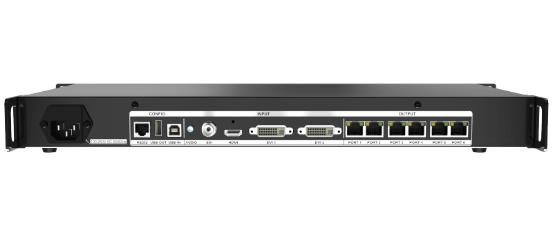 Colorlight製品 「X6」の背面の機材画像